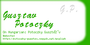 gusztav potoczky business card